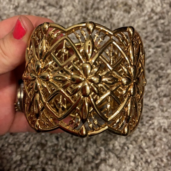 Rhinestone Gold Bracelet - Picture 2 of 5